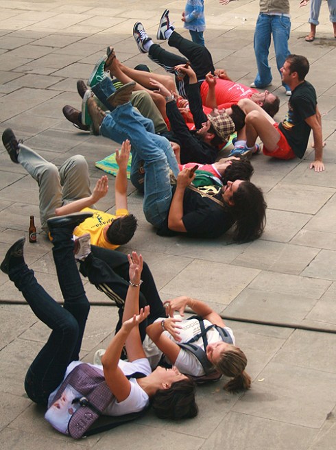 Xa a mediodía, na sesión vermú, a xente tiña ganas de pasalo ben