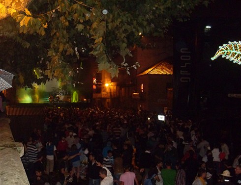 Imaxe das 6.30 da mañá fronte á orquestra Océano