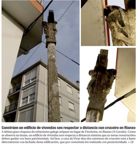 Captura da noticia no xornal L-V