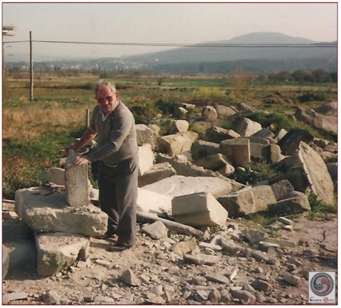 José o Golias, quen aos 18 anos xa tiña cuadrilla propia. Foto propiedade de Cantería Golias